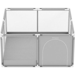 Tulano Cozy 20 Ogradica za decu 130 cm – sa podlogom, metalna konstrukcija, sivo-bela ( 30006 )