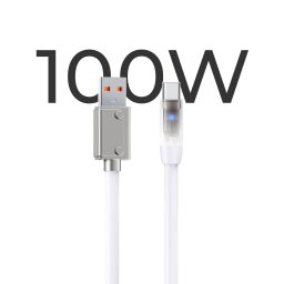 Kabl USB A na TYPE C, REMAX RC-C110 Mecha 100W brzo punjenje, 1.2m, beli