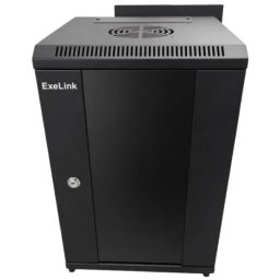 ExeLink Rek zidni orman 19in, 600x450x18U,crna, SPCC celik