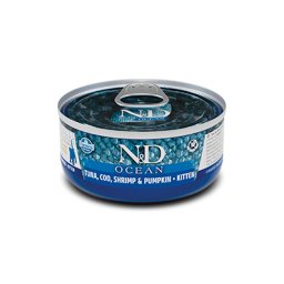 N&D konzerve za mačke Ocean Kitten - Tuna, Cod, Shrimp, Pumpkin 70g