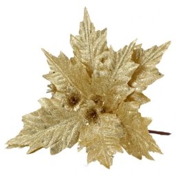Festa blossom novogodišnji cvet zlatno gliter 28cm ( 780617 )