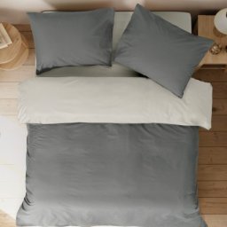 Dekordom Posteljina cb simple set bicolor double - anthracite/light grey ( 025565 )