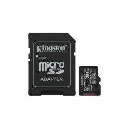 Kingston MicroSD 256GB, Canvas Select Plus, Class 10 UHS-I U1 V10 A1, Read up to 150MB/s, w/SD adapter ( SDCS3/256GB )