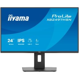 Iiyama ProLite XB2497HSN-B1, 60.5 cm , 23.8, 1920 x 1080 pixels, Full HD, LED, 1 ms, Black IPS monitor with USB-C docking, LAN ( XB2497HSN-