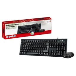 Genius KM-100SE USB US crna tastatura+ USB crni miš