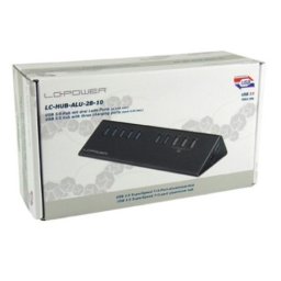 Lc power lc-hub-alu-2b-10 hub 7+3port usb3.0 aluminium usb ( 17756 )