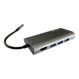 Lc power lc-hub-c-multi-5 usb type c hub card reader, charging, rj45, hdmi anthracite/black Usb ( 21472 )
