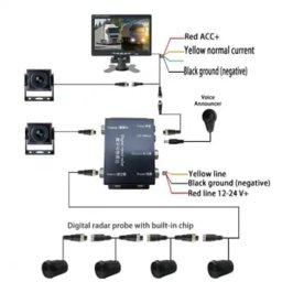 Parking senzori 1224V + Monitor AHD 7 + 2*Kamera PMK-KT406AHD
