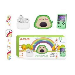 Karler bass k718-combo set (mini watch, konzola, tws bluetooth slusalice + futrola za slusalice avocado) ( IT1217 )