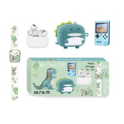 Karler bass k718-combo set (mini watch, konzola, tws bluetooth slusalice + futrola za slusalice dinosaurus) ( IT1220 )