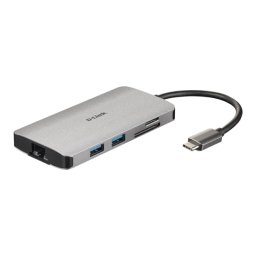 Docking D-Link DUB-M810 8in1 USB-C - HDMI/USB3.0x2/CR/PD/GLAN