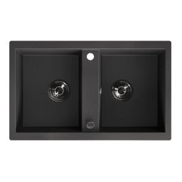 Valterra NIKO Crna granitna sudopera/ dupla 780x480 mm
