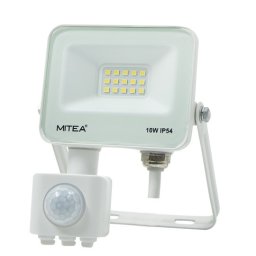 Beli LED reflektor sa senzorom 10W za terasu i fasadu