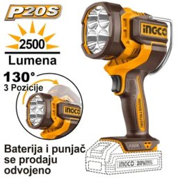 Ingco cwli20885 aku radna lampa solo 2500lm super ( CWLI20885 )