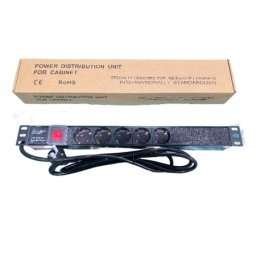 ExeLink Razvodni PDU panel za rack 19 in, sa 5 utičnih mesta, kabl 2m (aluminijum) ( EXE116 )