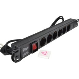 ExeLink Razvodni PDU panel za rack 19 in, sa 6 utičnih mesta, kabl 2m (aluminijum) ( EXE117 )