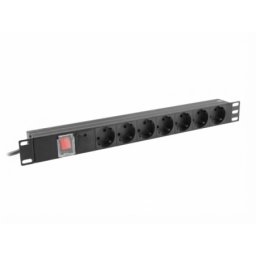 ExeLink Razvodni PDU panel za rack 19 in, sa 7 utičnih mesta, kabl 2m (aluminijum) ( EXE259 )