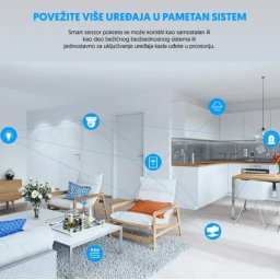 Tuya Wi-Fi smart senzor pokreta,WIFI,Tuya app.,ugao detekcije 128°,Bela