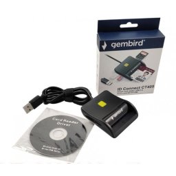 Biometrijski čitač ličnih, saobraćajnih, vozačkih karata, micro SD i SD kartica, SIM kartica, Gembird CRDR-CT405