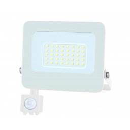 Beli LED reflektor sa senzorom 30W za fasadu i parking