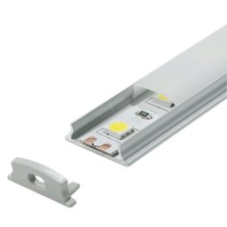 Fleksibilni aluminijumski profil za LED trake 2 m – sivi ili crni (Boja okvira: CRNA)