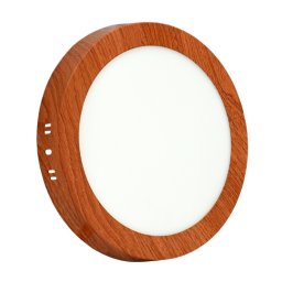 Okrugli LED panel u boji drveta 18W za plafon (Boja svetlosti: 4000K)