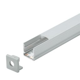 Nadgradni aluminijumski profil za LED trake 10 × 10 mm (Boja profila: Crna)