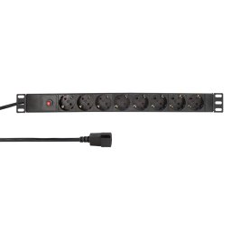 Logilink PDU 8 x šuko CEE 7/3 , konektor C14, prenaponska zaštita