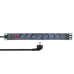 Logilink PDU 8 x šuko, prenaponska zaštita, prekidač, 1.8m