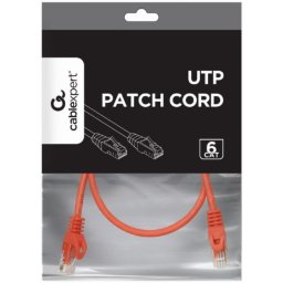 PP6U-0.5M/R Gembird Mrezni kabl, CAT6 UTP Patch cord 0.5m red