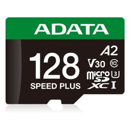 Micro SDXC 128GB A-Data Class 10 + adapter 180/160 MB/s UD128GUI3V30A2SP-RA1