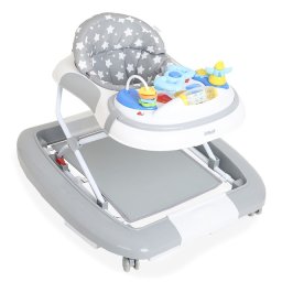 Jungle Klik Klak dubak klackalica za bebe sa igračkama - Grey Stars