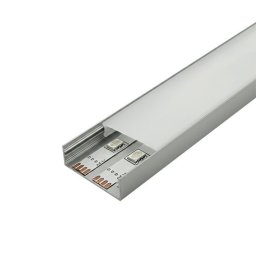 Široki nadgradni aluminijumski profil za LED trake 40 × 10 mm (Boja profila: Siva)