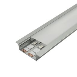 Široki ugradni aluminijumski profil za LED trake 51 × 10 mm (Boja profila: Siva)
