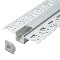 Ugradni aluminijumski profil za LED trake u gipsanom plafonu 52,5 × 13 mm (Boja profila: Crna)