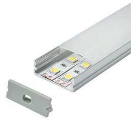 Tanki nadgradni aluminijumski profil za LED trake 30 × 10 mm (Boja profila: Siva)