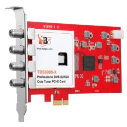 TBS TBS6909-X V2 DVB-S2X/S2/S Octa Tuner PCIe Card Compatible with Tvheadend ( TBS008 )