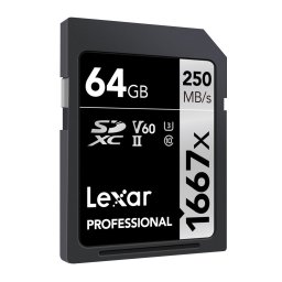 Lexar 64GB Professional 250MB/s 1667x UHS-II