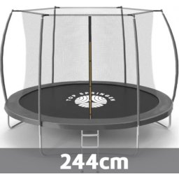 Baštenska trambolina 244cm Top Springen Sport Line SL244SIL sa unutrašnjom mrežicom i merdevinama u