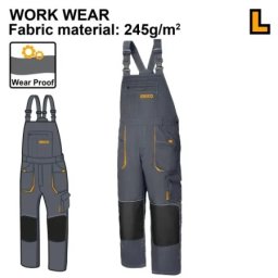 Ingco wuct8033.l radne pantalone sa tregerima vel l super ingco ( WUCT8033 )