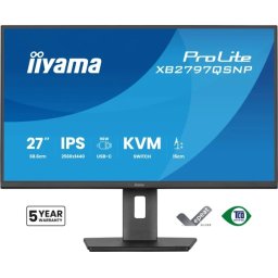 Monitor 27" Iiyama XB2797QSNP-B1 IPS 2560x1440/75Hz/1ms/HDMI/DP/USB/RJ45/pivot