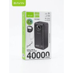 Bavin Power Bank 40000 mAh 22.5W type USB A + type C crna ( 90337 )