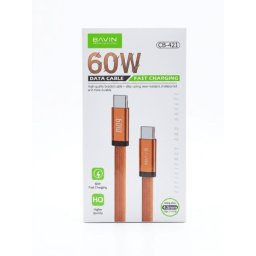 Bavin kabl 60W Type C na Type C 120cm narandžasta - CB421 ( 90141 )