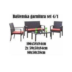 Baštenska garnitura crna sfs002 ( 005046 )