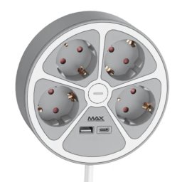 Produžni kabl sa prenaponskom zaštitom sa 4 utičnice MAX MPS-04UG-3M/3m/USB portovi