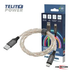 Ansmann USB-A na USB-tip C kabl sa LED osvetljenjem 100cm ( 4117 )