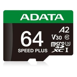 A-Data Class 10 + adapter 160/140 MB/s UD64GUI3V30A2SP-RA1 Micro SDXC 64GB