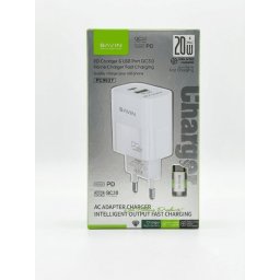 Bavin punjač 20W PD Usb A/Type C + kabl C-C PC963Y-CC bela ( 90069 )