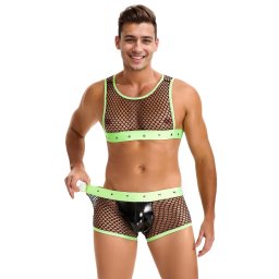 Zeleni komplet muški seksi veš