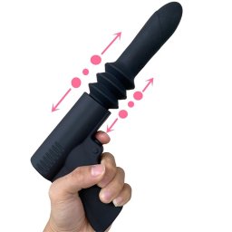 Automatski dildo vibrator sa potiskivanjem sa drškom u obliku pištolja